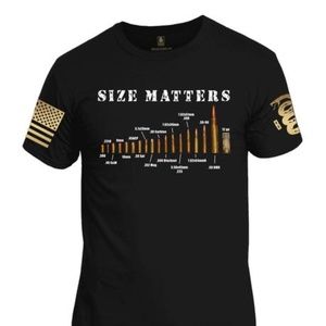 "Size Matters" Short Sleeve Mens Cotton T-Shirt